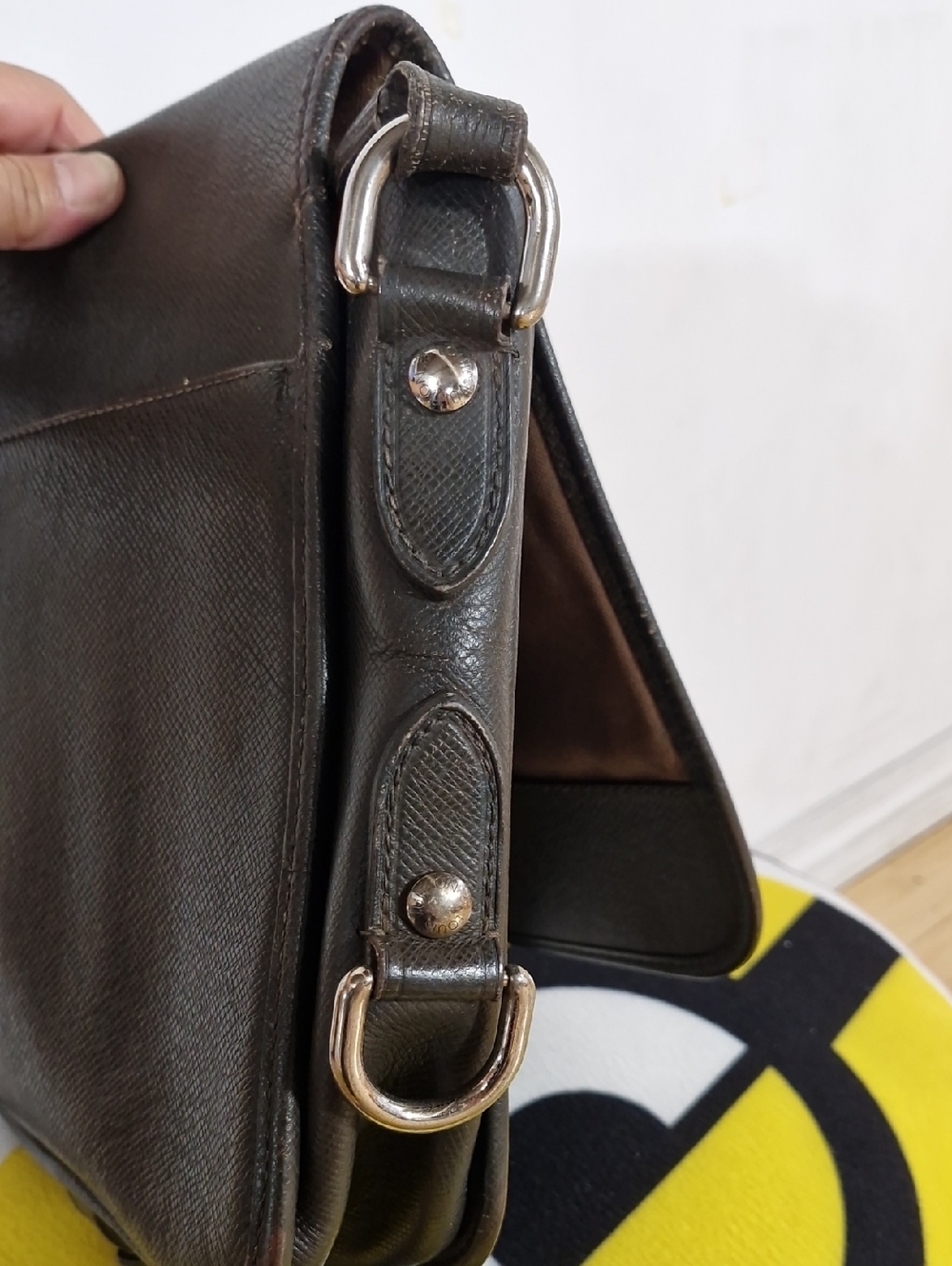Louis Vuitton Dark Brown Taiga Leather Messenger Bag - Picture 7 of 12